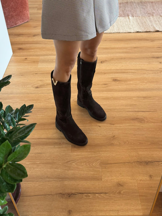 Stivale "V" cavallerizza TESTA DI MORO