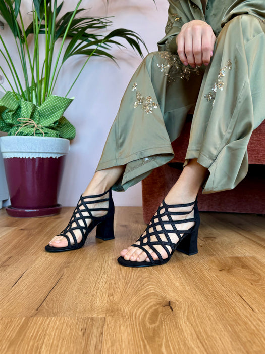 Sandalo intreccio Nero Jessy