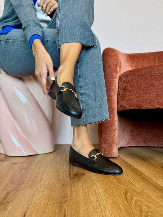 Mocassino classic nero (vera pelle)