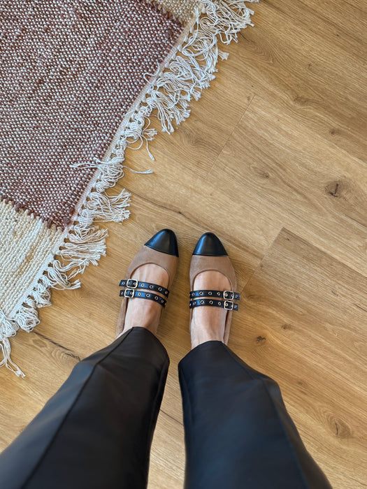 Ballerina camel nera Sofy