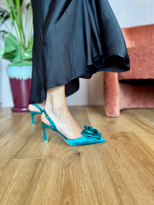 Slingback Azarey rosa PETROLIO