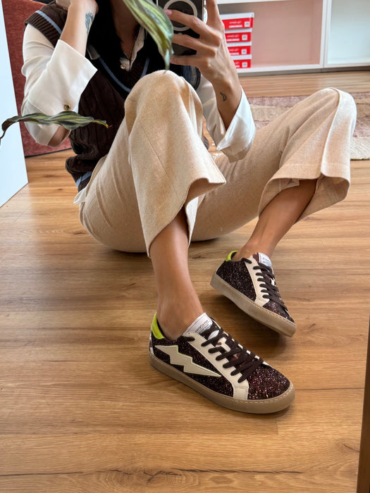 Sneakers glitter cafe fulmine
