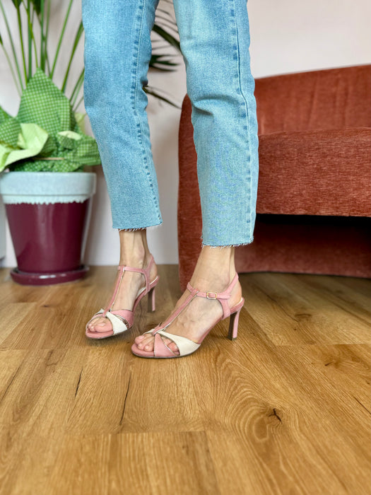 Sandalo T-BAR rosa Cecilia