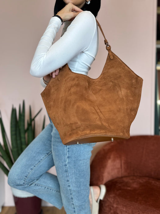 Maxi bag camoscio Tally - vari colori