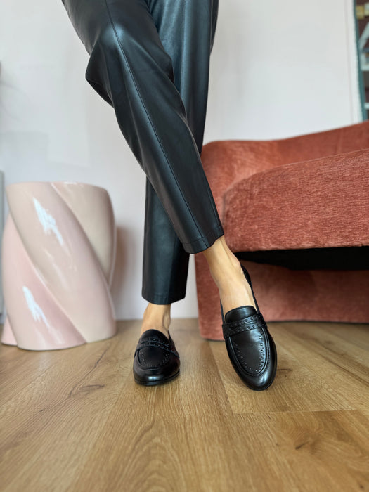 Mocassino borchiette vera pelle