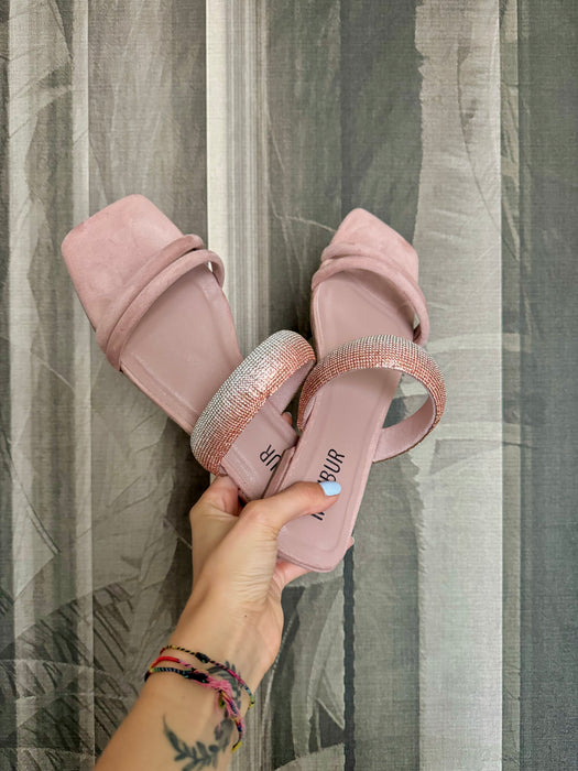 Ciabattina strass cipria 41