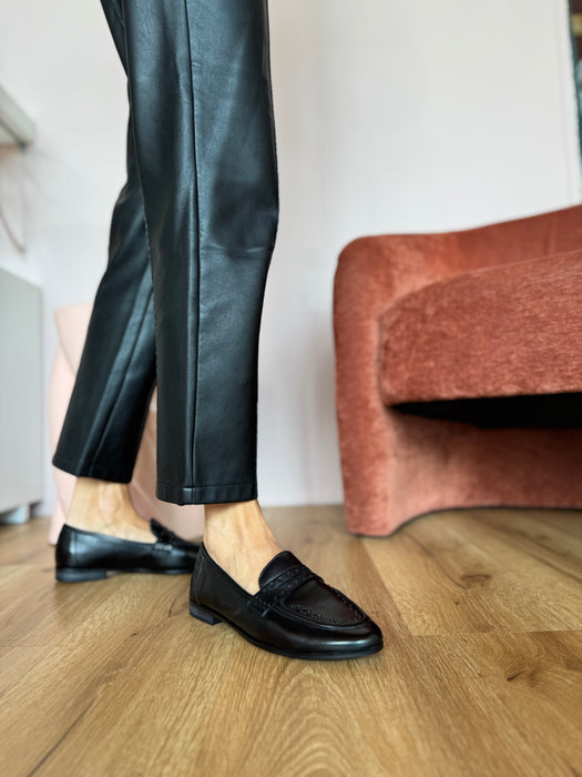 Mocassino borchiette vera pelle