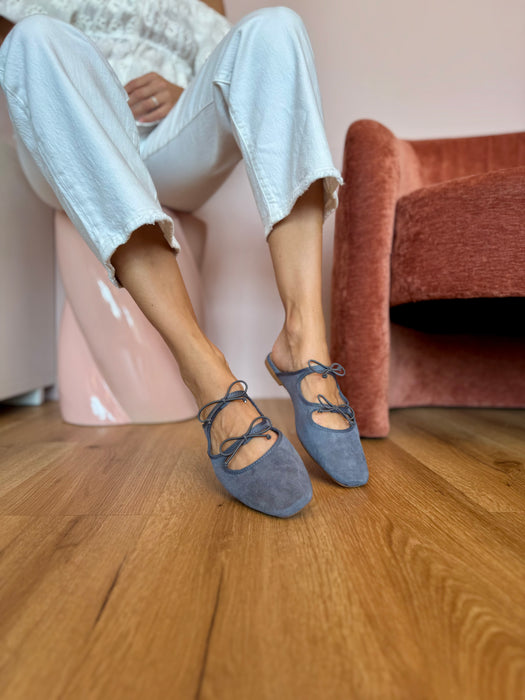 Mules / sabot fiocchetti AZZURRO