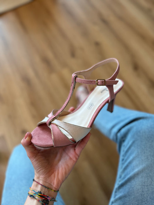 Sandalo T-BAR rosa Cecilia