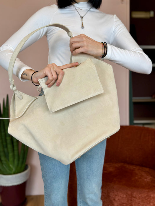 Maxi bag camoscio Tally - vari colori