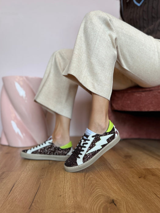 Sneakers glitter cafe fulmine