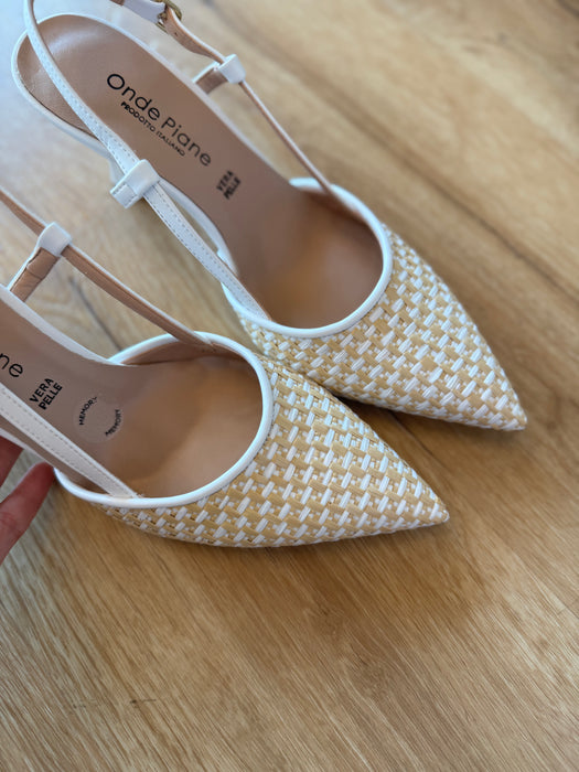 Slingback rafia ONDE PIANE