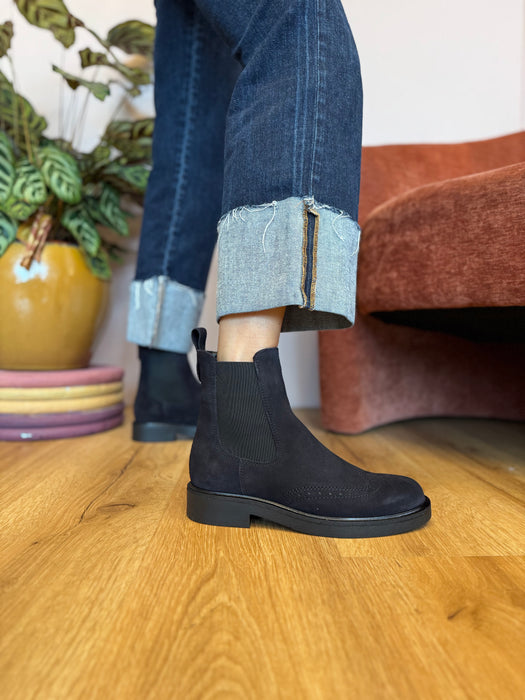 Chelsea boots camoscio BLU