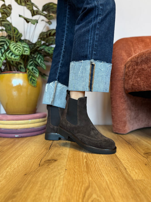 Chelsea boots camoscio CIOCCOLATO
