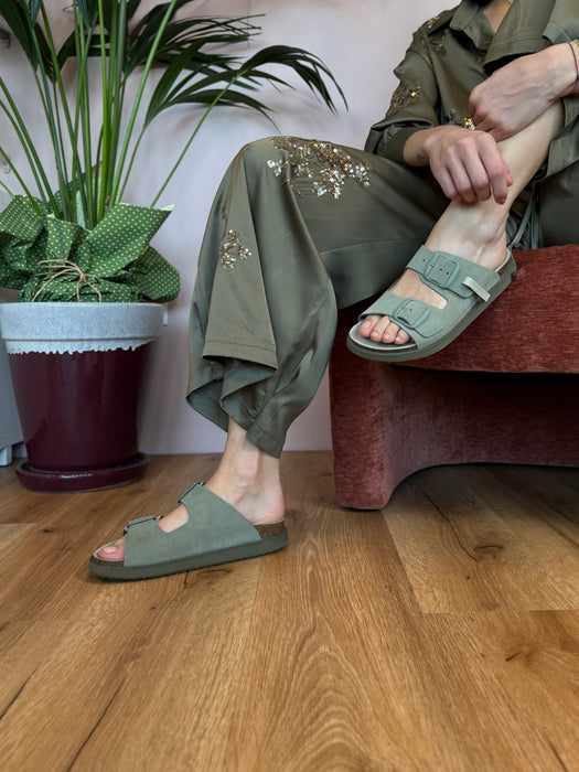 Ciabatta D. Franklin doppia fibbia VERDE