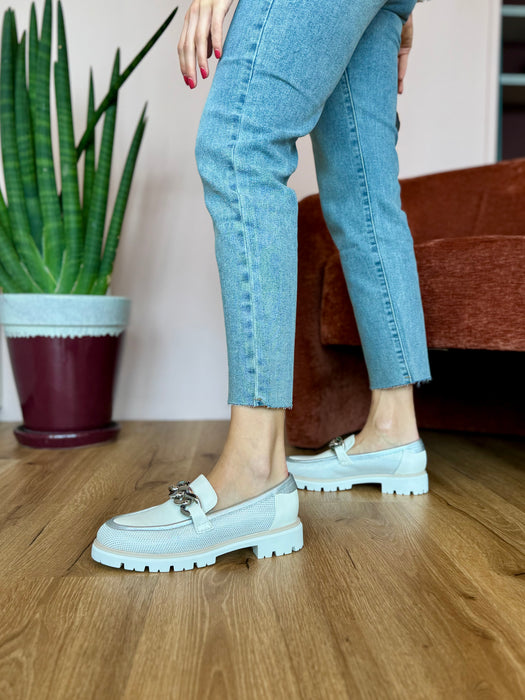 Mocassino argento Jolly