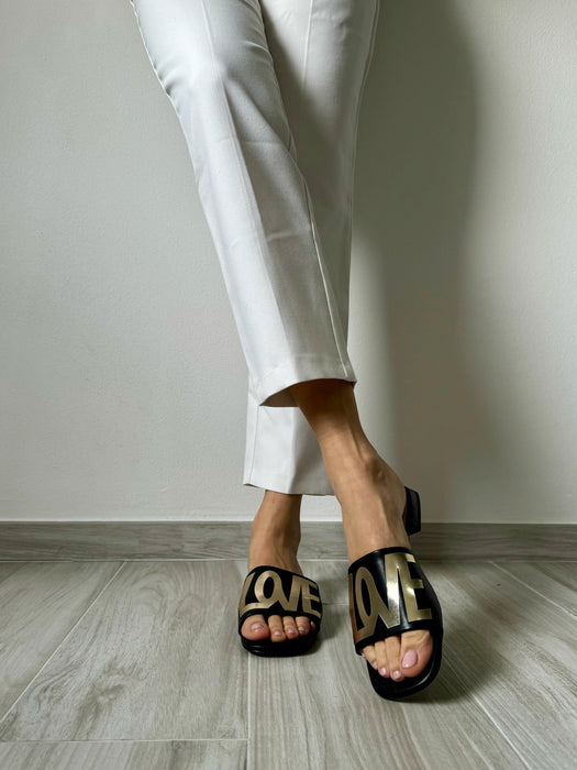 Ciabattina LOVE nera