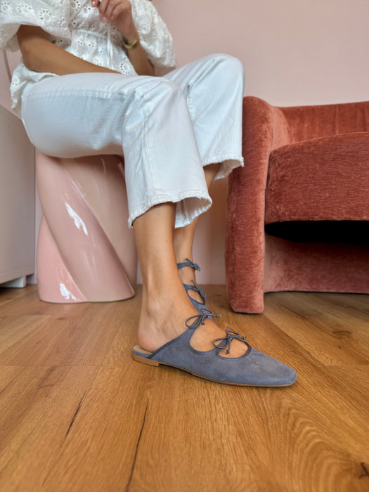 Mules / sabot fiocchetti AZZURRO