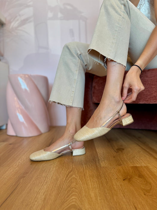 Slingback NADIA naturale