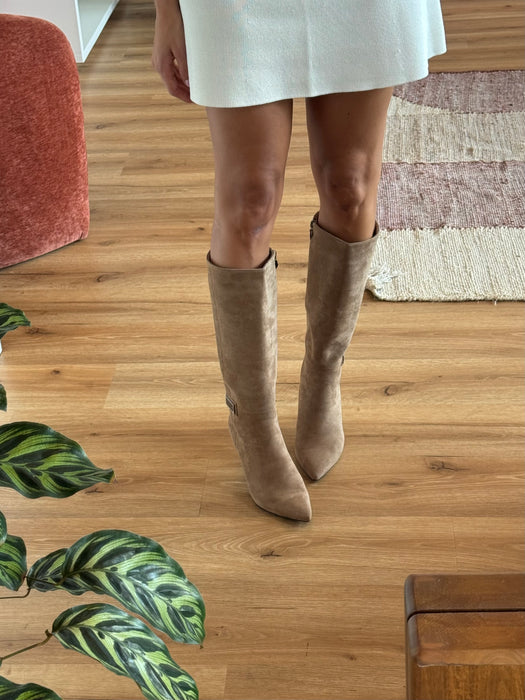 Stivale chiaro camoscio Desy