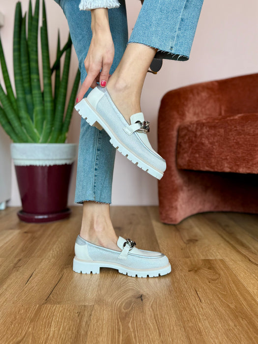 Mocassino argento Jolly