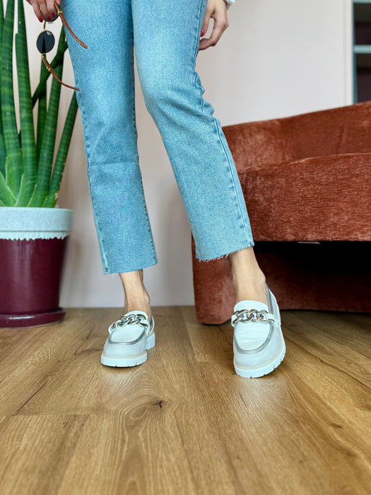 Mocassino argento Jolly