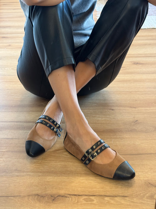 Ballerina camel nera Sofy