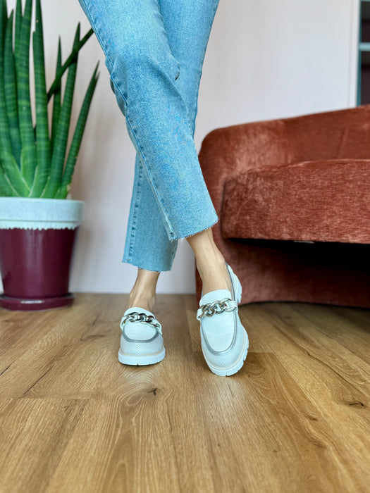 Mocassino argento Jolly