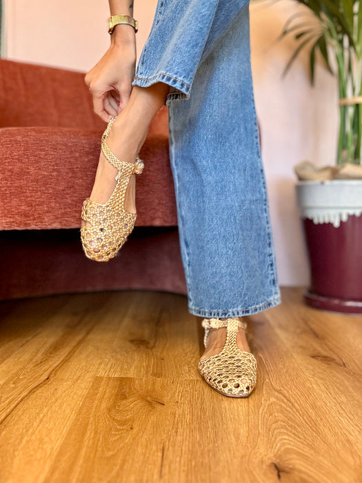 Sandaletto ragnetto oro CORINA