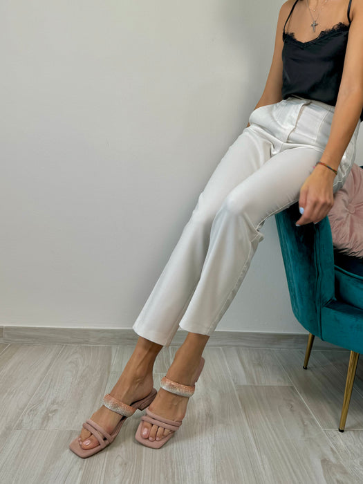 Ciabattina strass cipria 41