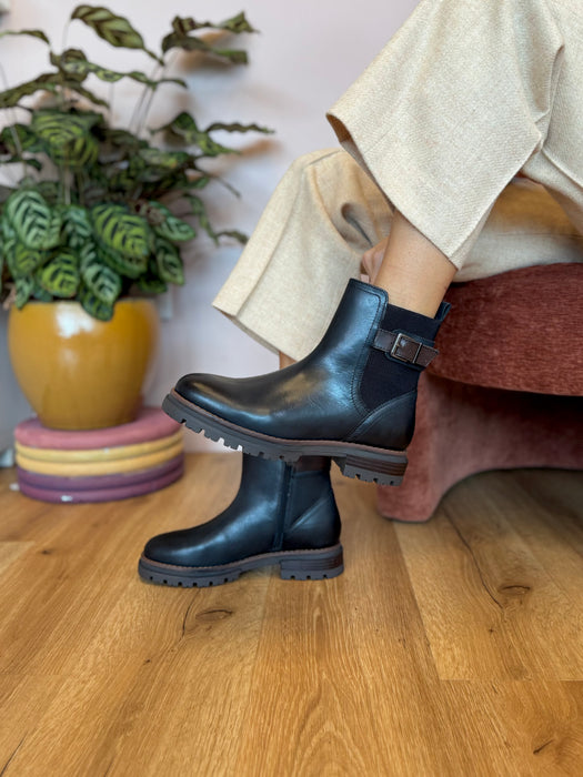 Beatles vera pelle blu navy