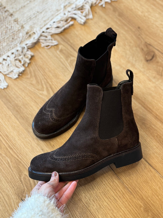 Chelsea boots camoscio CIOCCOLATO