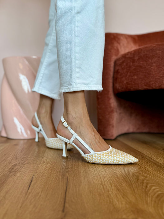 Slingback rafia ONDE PIANE