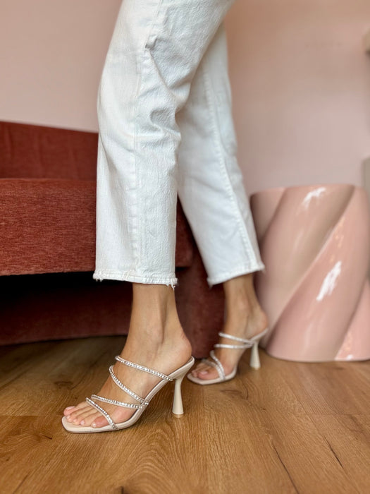 Mules brillantini tacco