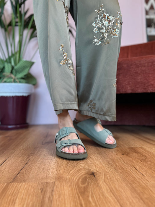 Ciabatta D. Franklin doppia fibbia VERDE