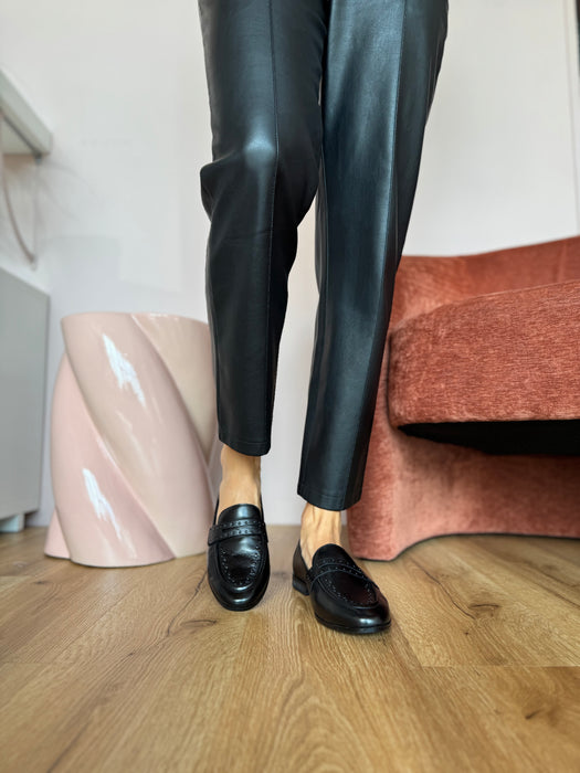 Mocassino borchiette vera pelle