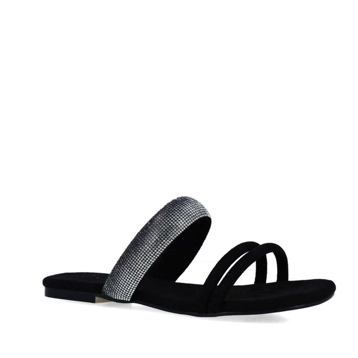 Ciabattina strass nera