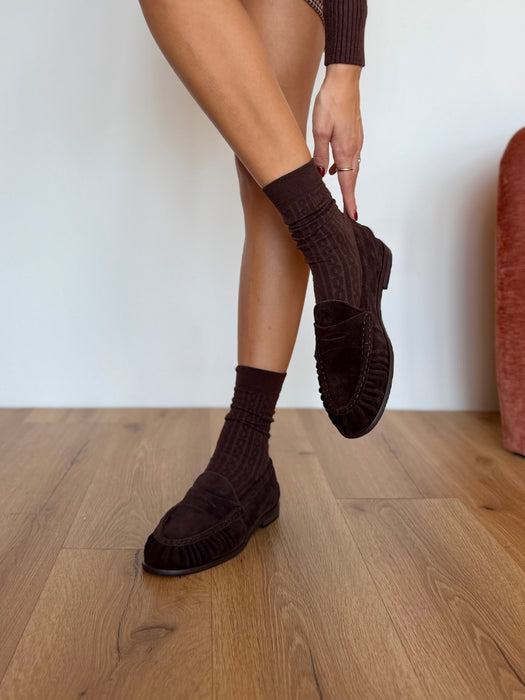 Mocassino UNIKA CAMOSCIO MARRONE