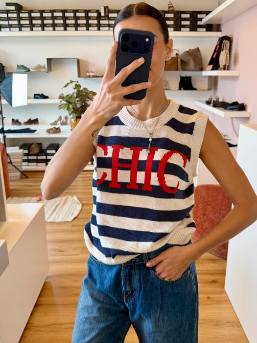 Gilet righe "CHIC"