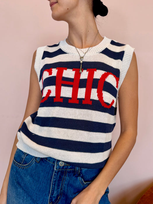 Gilet righe "CHIC"