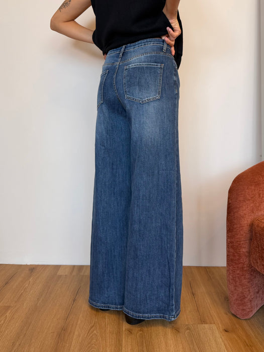 Jeans palazzo cinque tasche