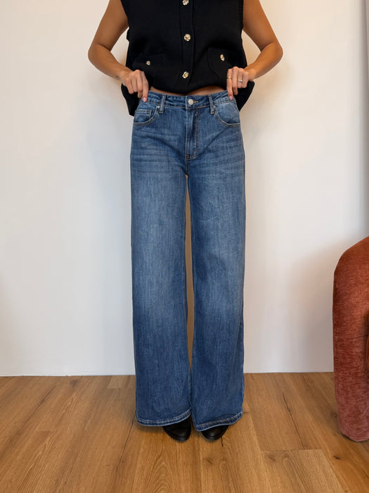 Jeans palazzo cinque tasche