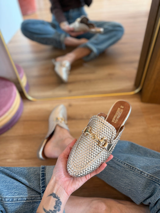 Mules intreccio DORATO