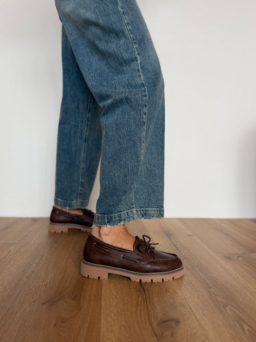 Mocassino barca TIM marrone