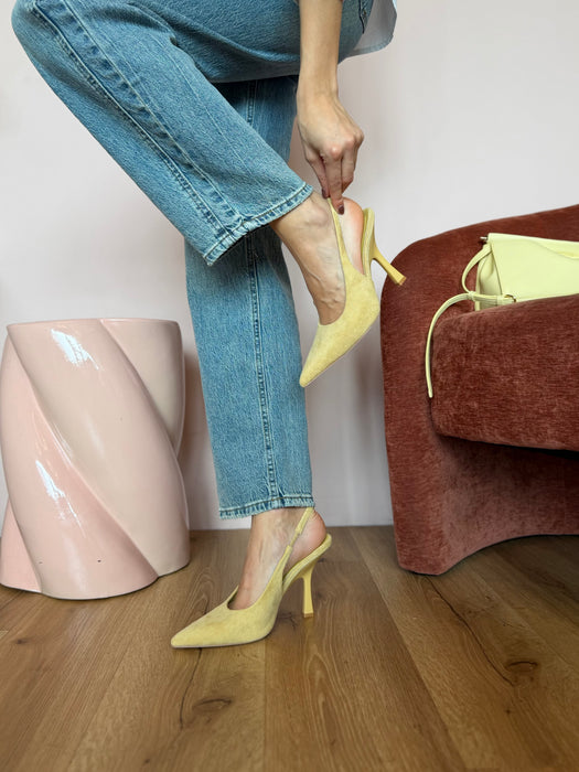 Slingback Diana camoscio GIALLA