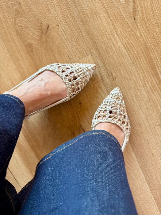 Slingback Tania crema