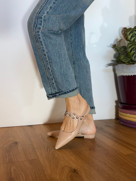 Sabot a punta con fascia NUDE