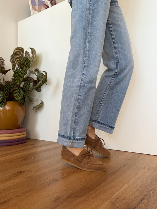 Mocassino barca cuoio