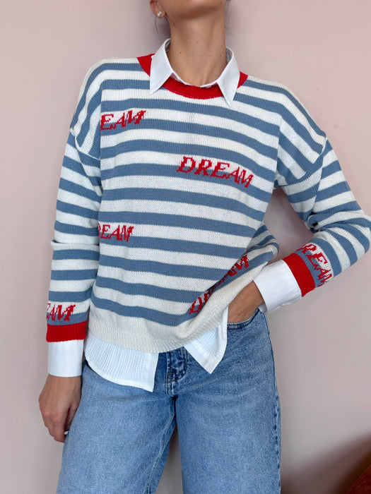 Maglioncino righe "DREAM"