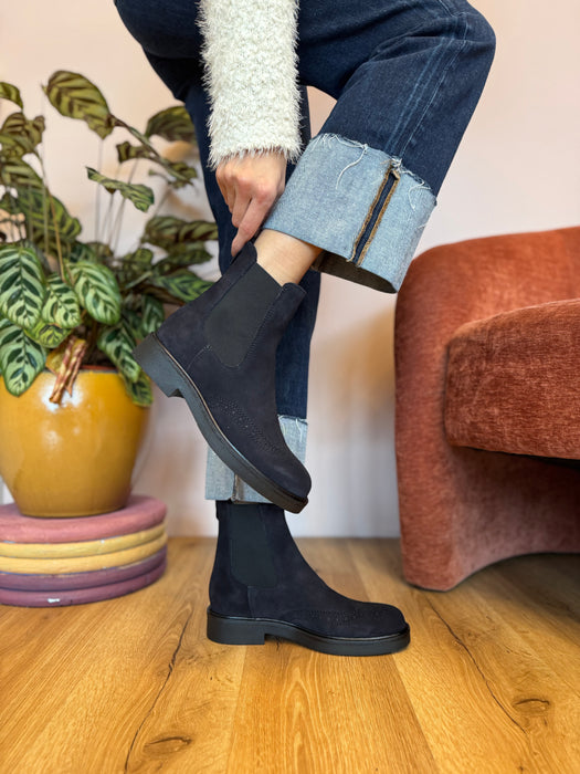 Chelsea boots camoscio BLU